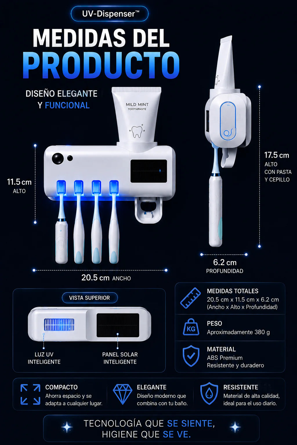 SOPORTE PARA CEPILLO DE DIENTES